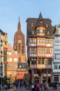 Deutschland, Hessen, Frankfurt, rekonstruierte Häuser am Römerberg. Deutschland, Hessen, Frankfurt, rekonstruierte Häuser am Römerberg.